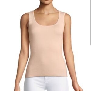 Michael Kors Collection Scoop-Neck Cashmere Shell in Nude